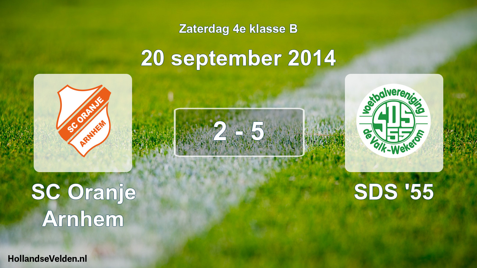 Total number of matches played: SC Oranje Arnhem - SDS '55 2 - 5 (20 September 2014)