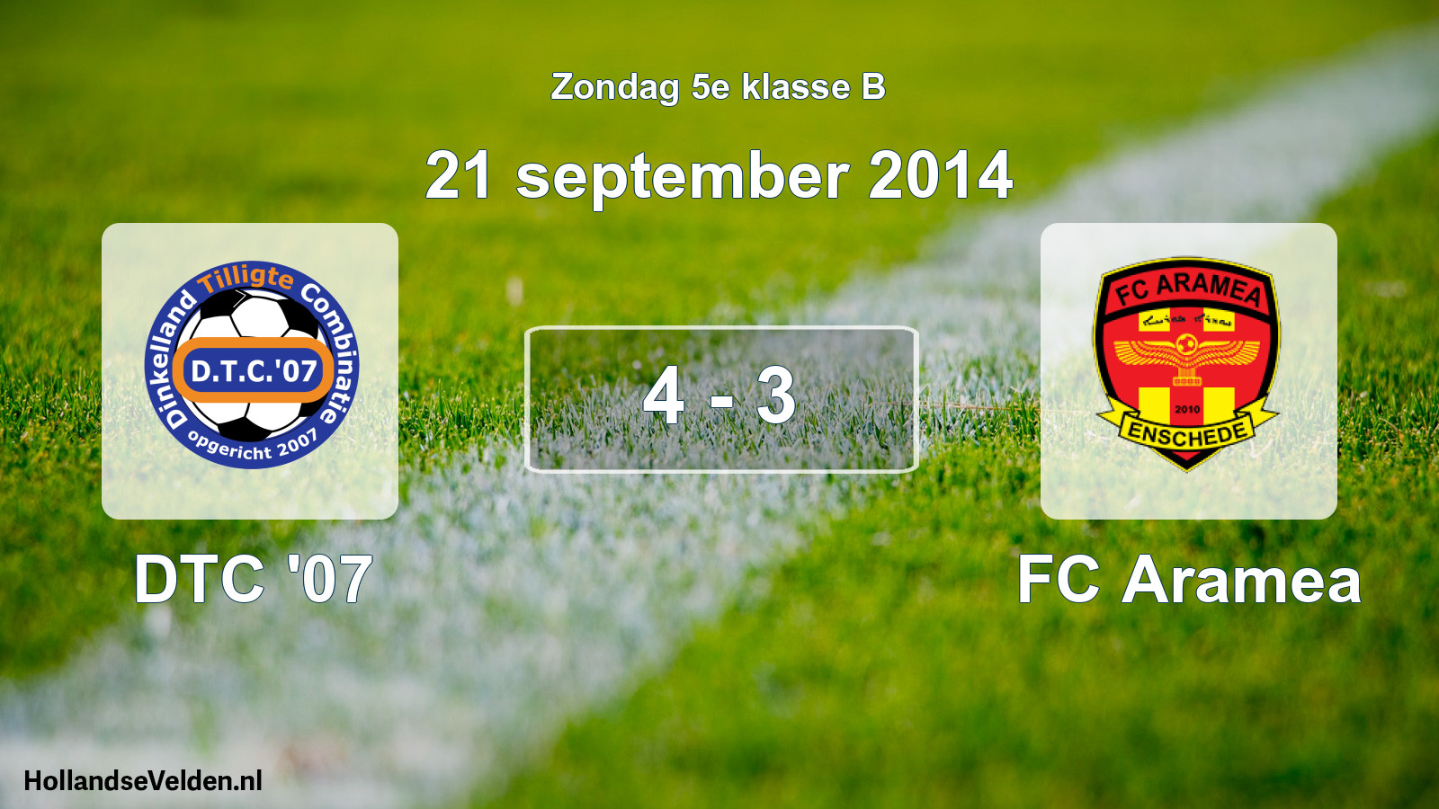 Total number of matches played: DTC '07 - FC Aramea 4 - 3 (21 September 2014)