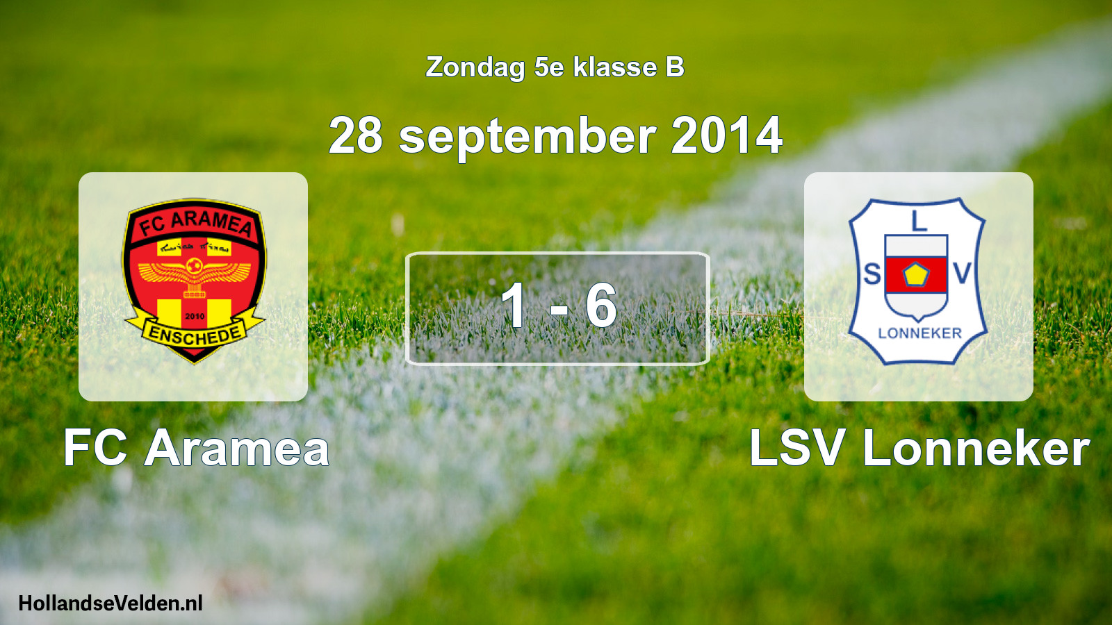 Total number of matches played: FC Aramea - LSV Lonneker 1 - 6 (28 September 2014)