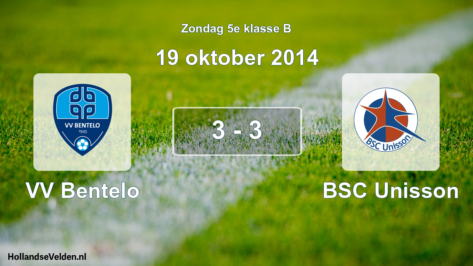 Total number of matches played: VV Bentelo - BSC Unisson 3 - 3 (19 October 2014)