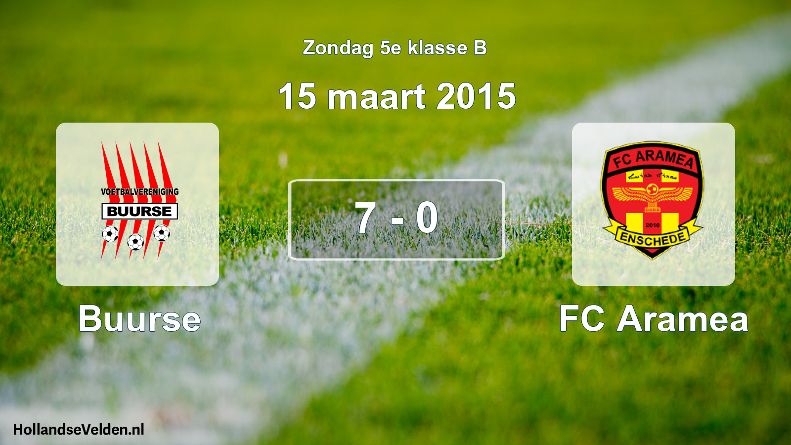 Total number of matches played: Buurse - FC Aramea 7 - 0 (15 March 2015)