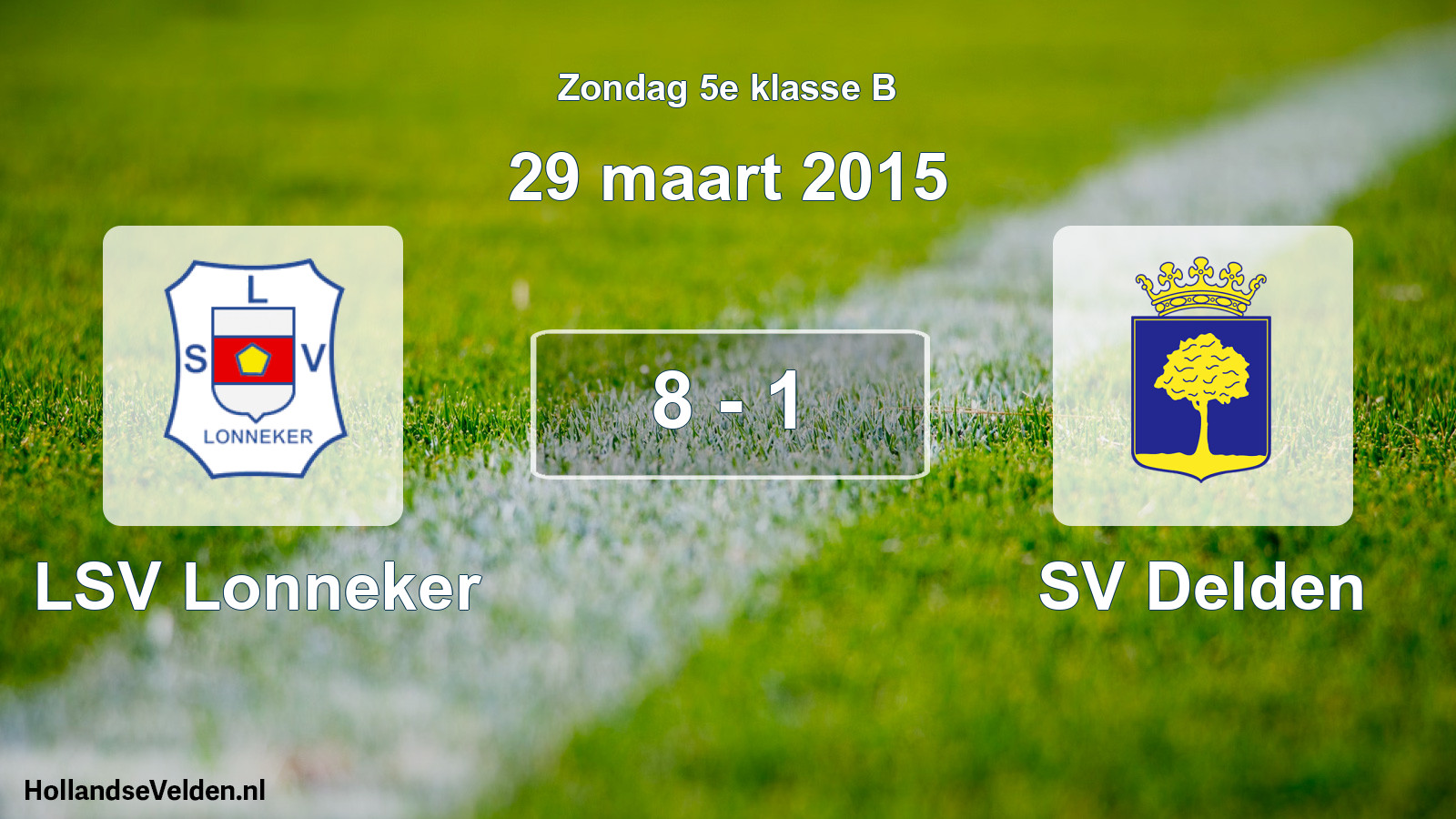 Total number of matches played: LSV Lonneker - SV Delden 8 - 1 (29 March 2015)