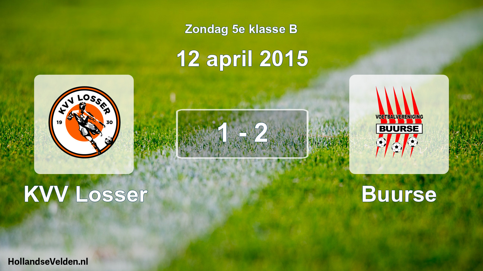 Total number of matches played: KVV Losser - Buurse 1 - 2 (12 April 2015)