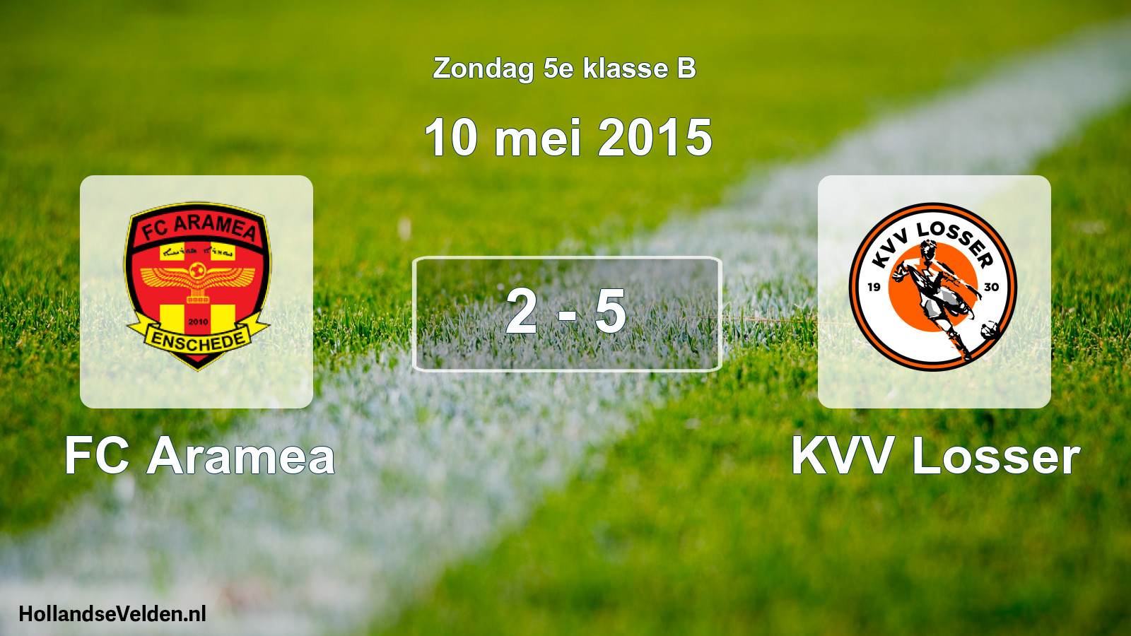 Total number of matches played: FC Aramea - KVV Losser 2 - 5 (10 May 2015)