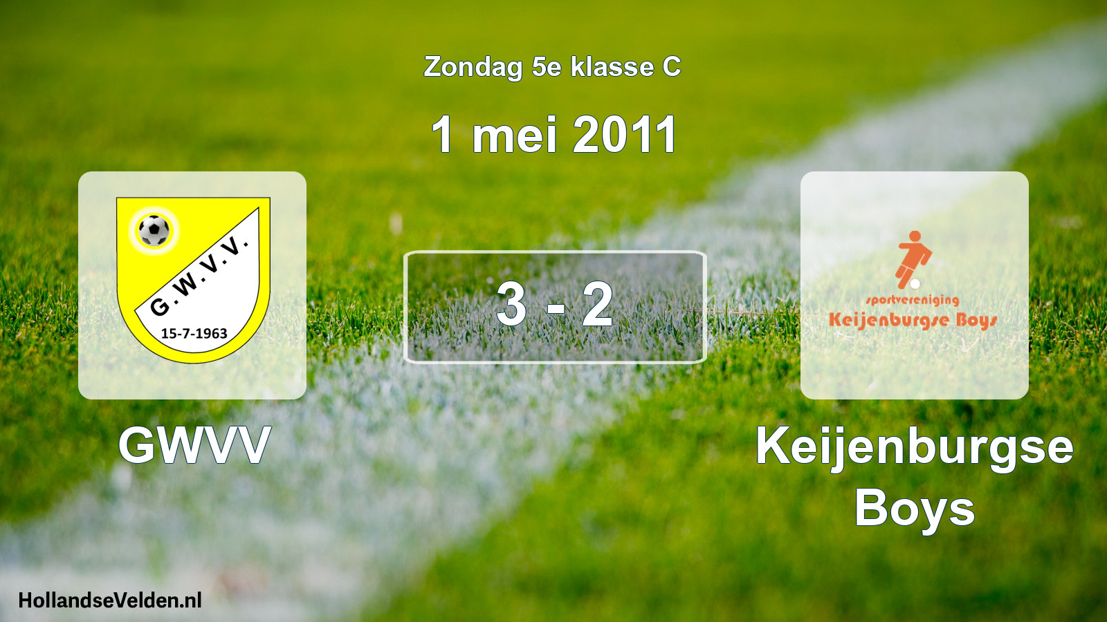 Total number of matches played: GWVV - Keijenburgse Boys 3 - 2 (1 May 2011)