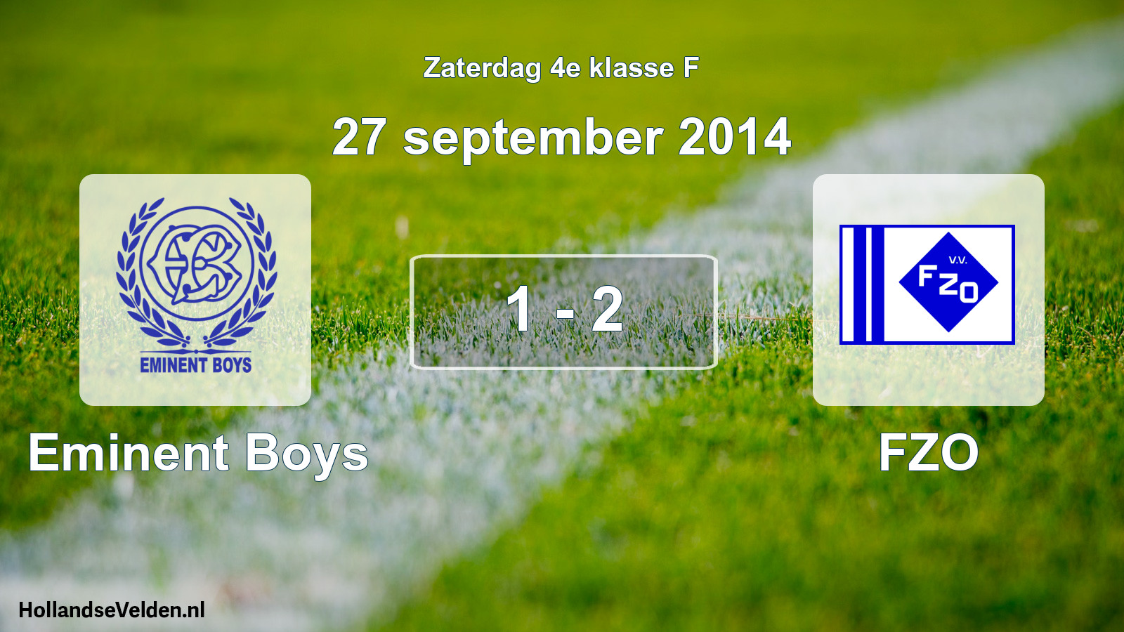 Total number of matches played: Eminent Boys - FZO 1 - 2 (27 September 2014)