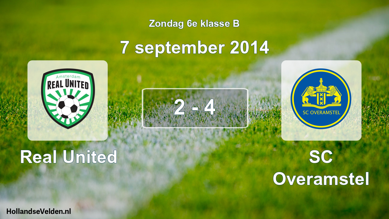 Total number of matches played: Real United - SC Overamstel 2 - 4 (7 September 2014)