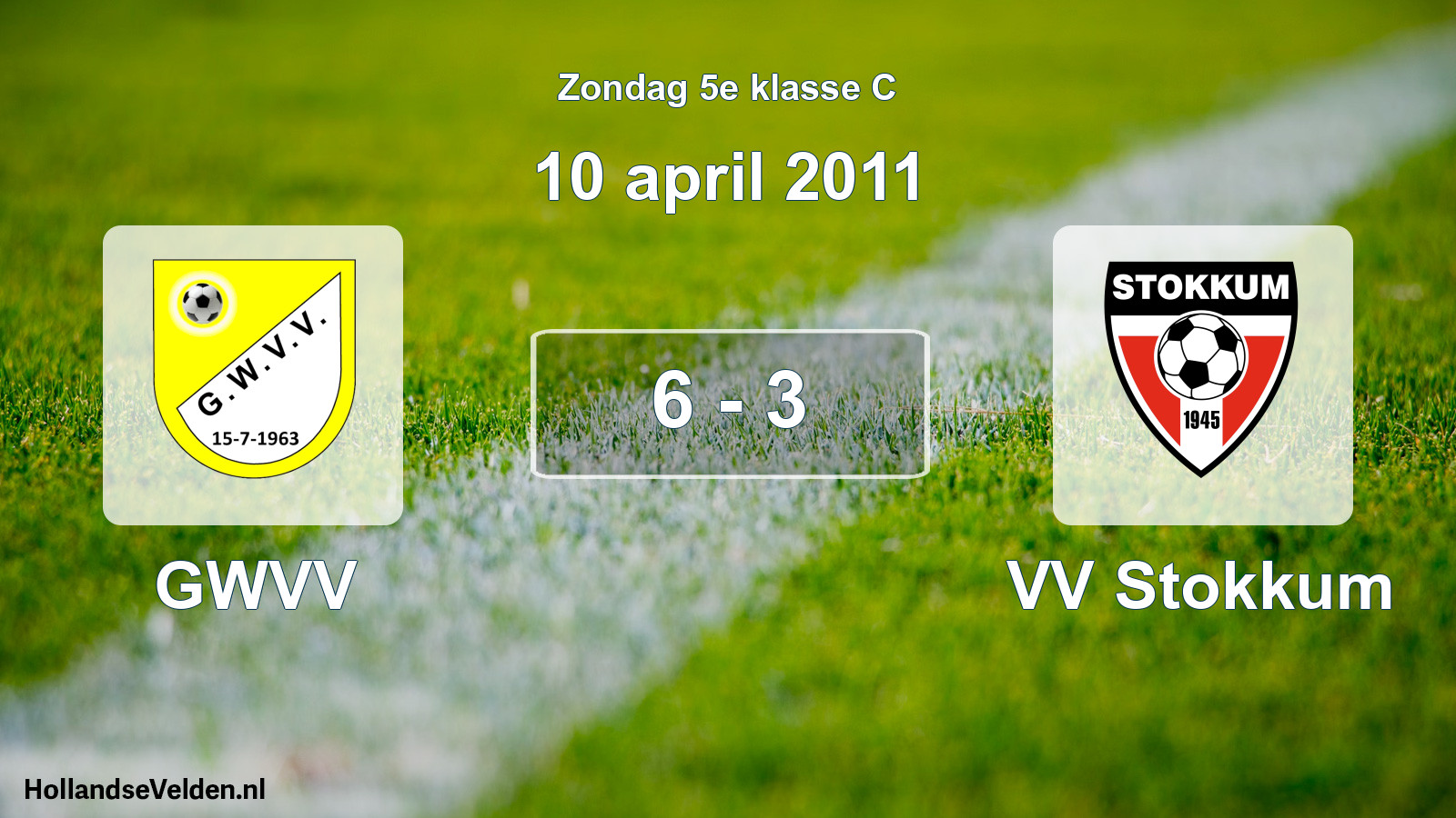 Total number of matches played: GWVV - VV Stokkum 6 - 3 (10 April 2011)