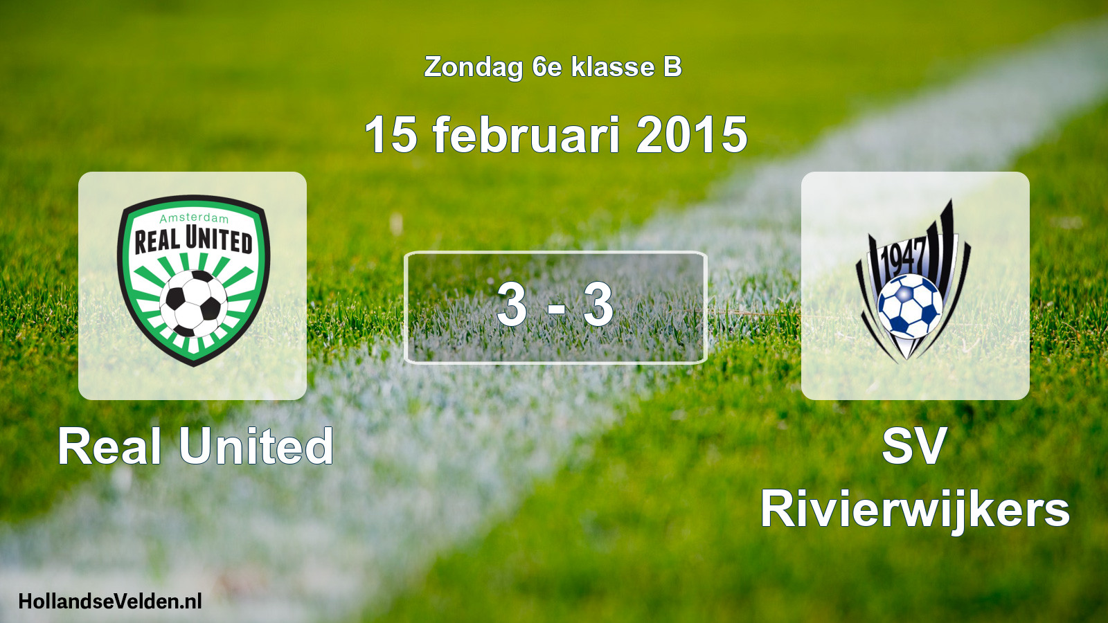 Total number of matches played: Real United - SV Rivierwijkers 3 - 3 (15 February 2015)