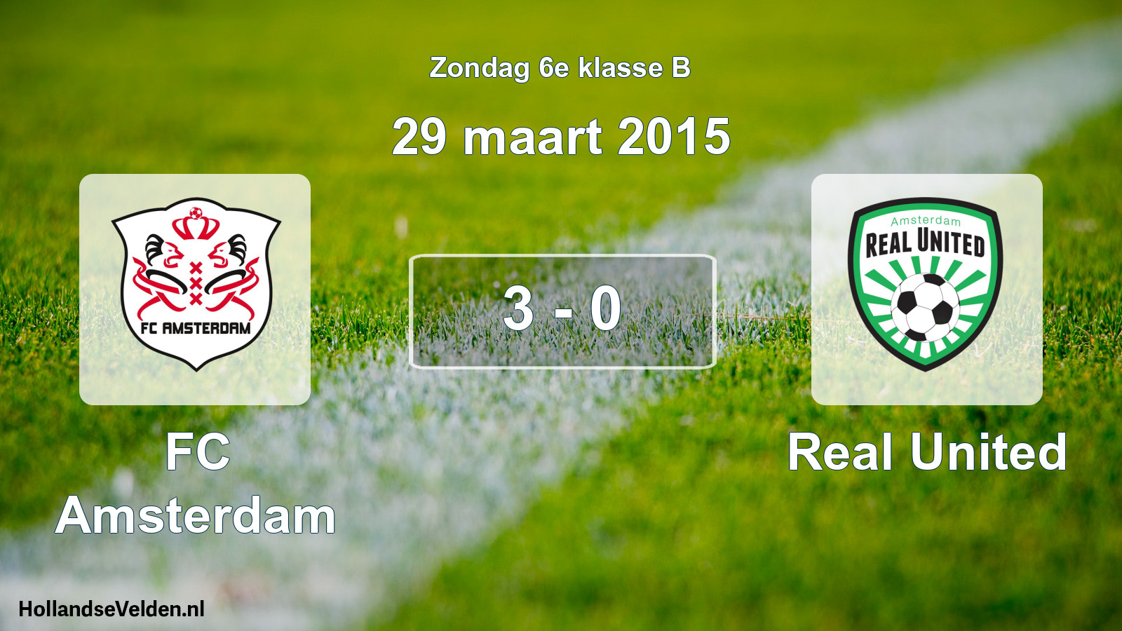 Total number of matches played: FC Amsterdam - Real United 3 - 0 (29 March 2015)