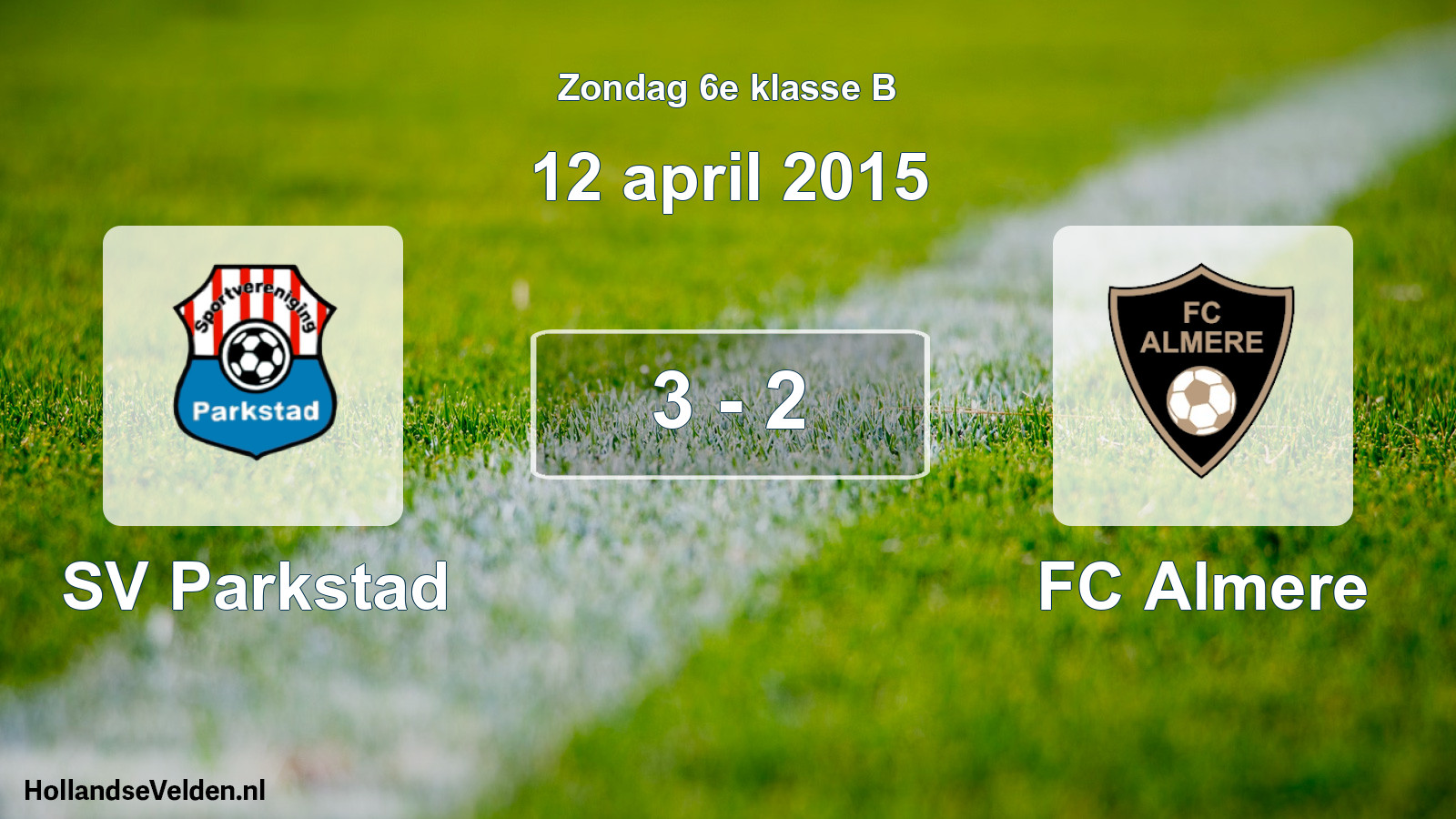 Total number of matches played: SV Parkstad - FC Almere 3 - 2 (12 April 2015)