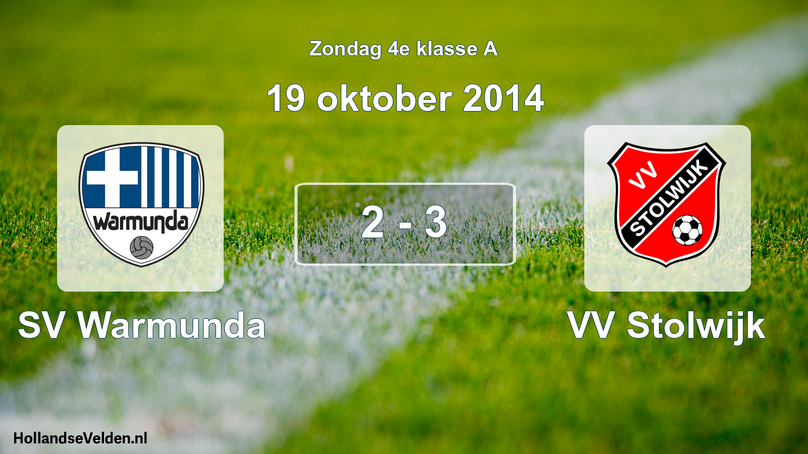 Total number of matches played: SV Warmunda - VV Stolwijk 2 - 3 (19 October 2014)