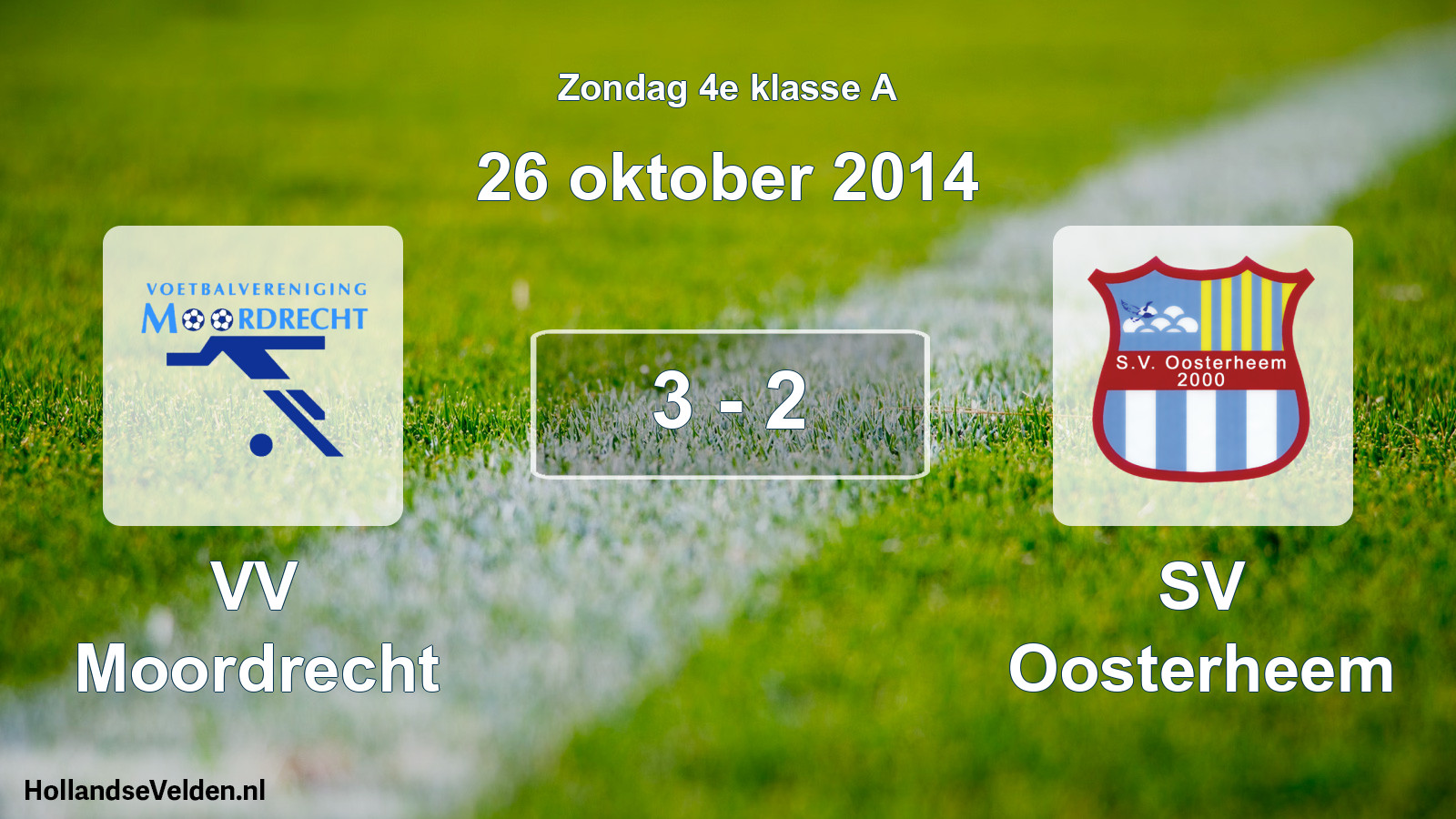 Total number of matches played: VV Moordrecht - SV Oosterheem 3 - 2 (26 October 2014)
