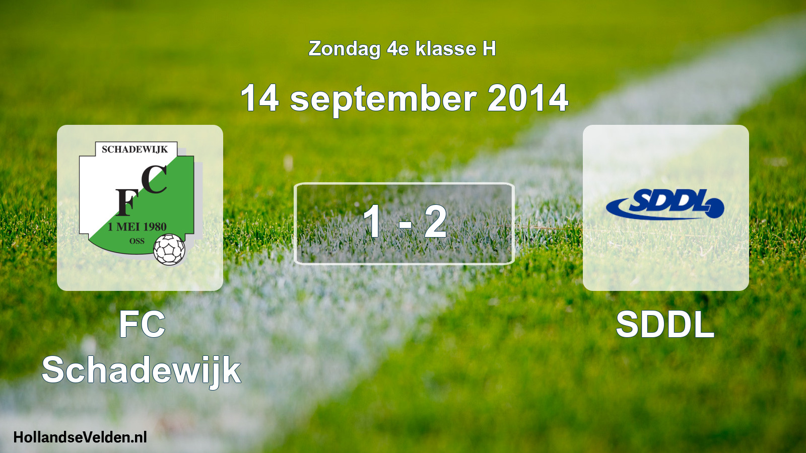 Total number of matches played: FC Schadewijk - SDDL 1 - 2 (14 September 2014)