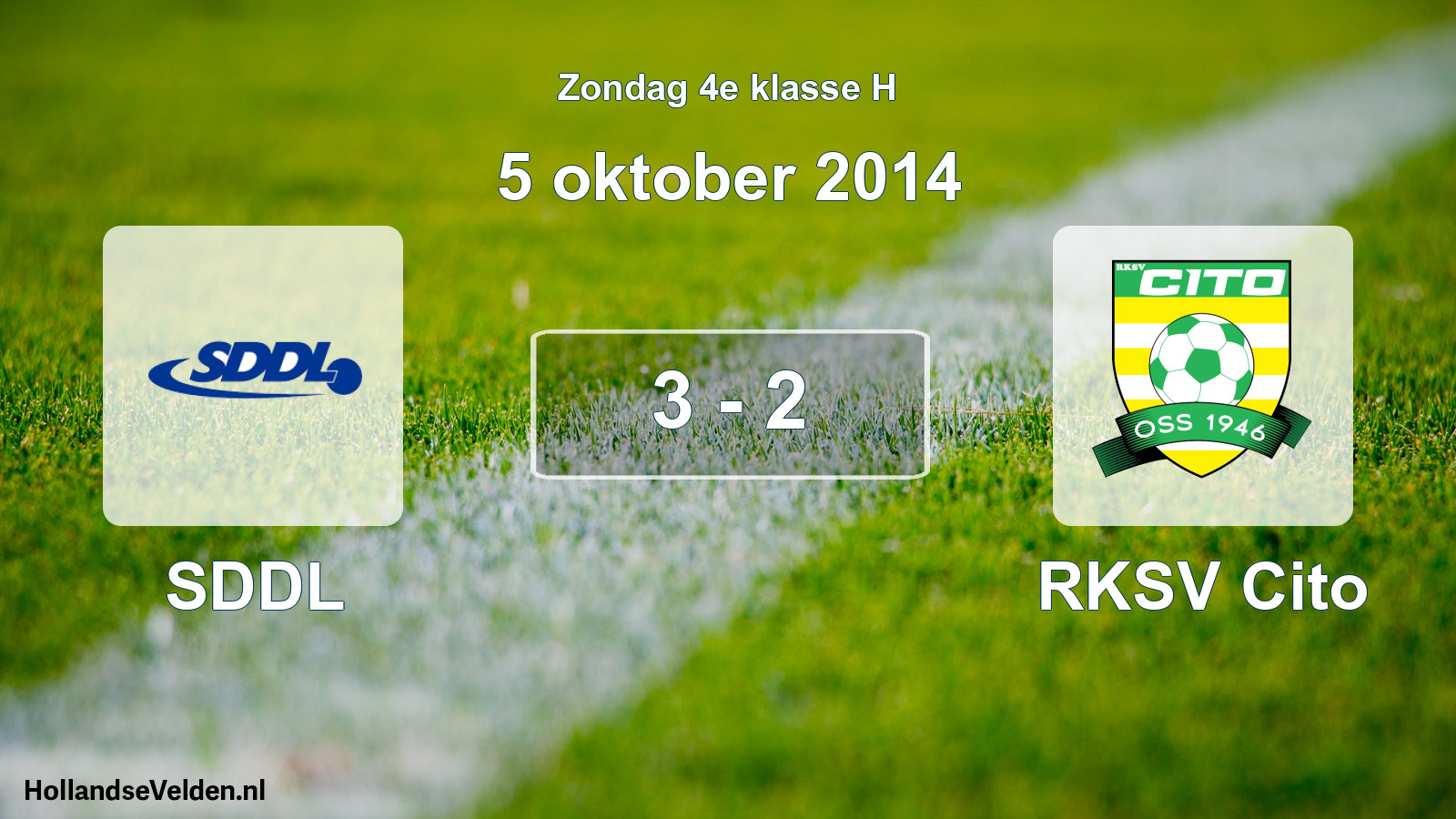 Total number of matches played: SDDL - RKSV Cito 3 - 2 (5 October 2014)