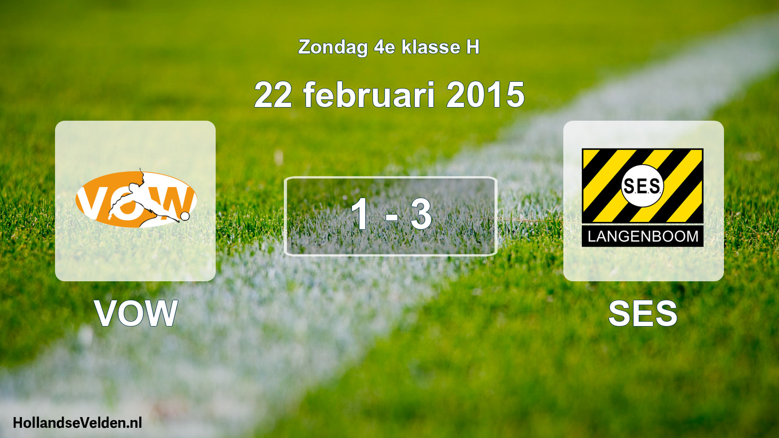 Total number of matches played: VOW - SES 1 - 3 (22 February 2015)