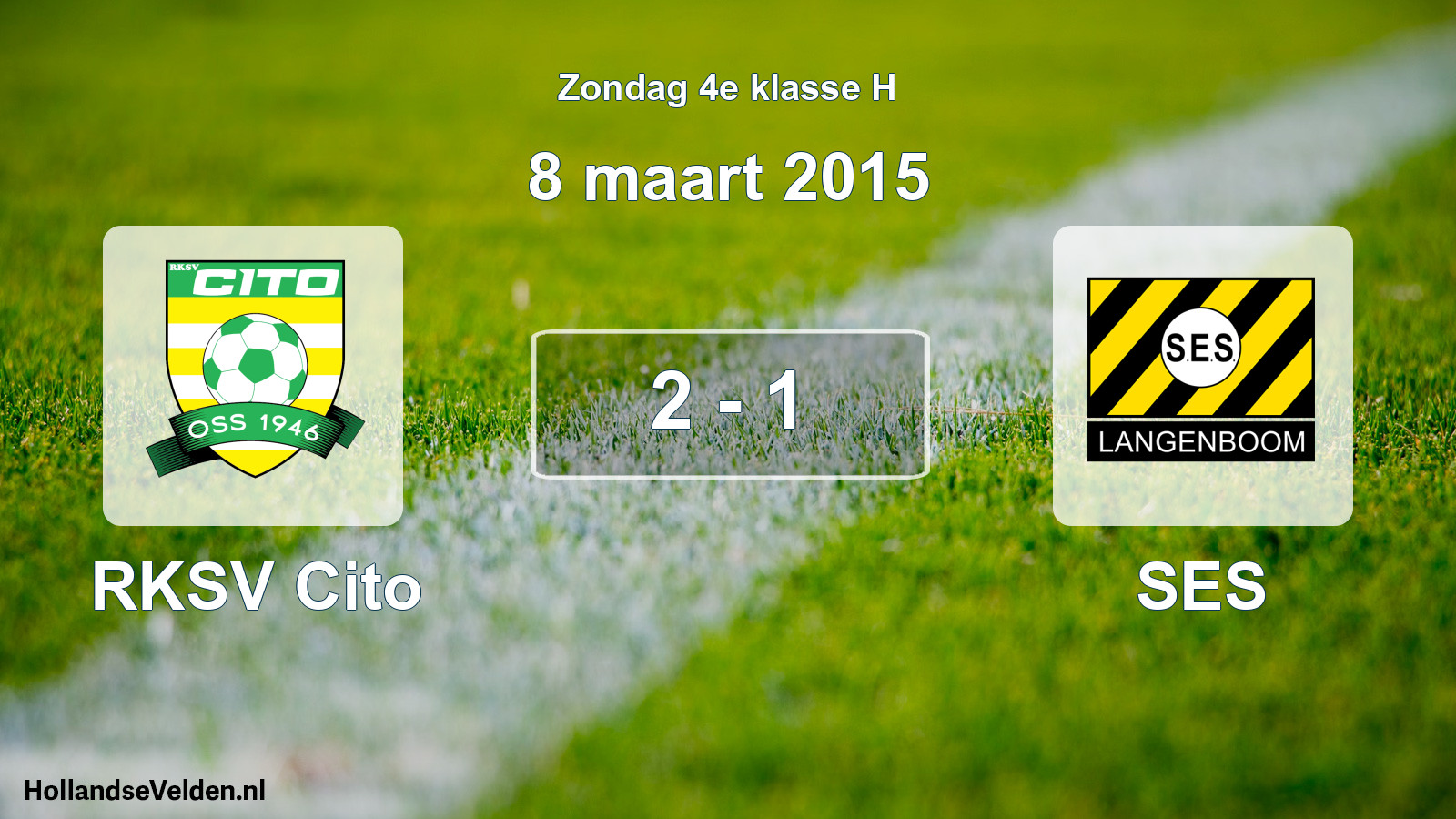 Total number of matches played: RKSV Cito - SES 2 - 1 (8 March 2015)
