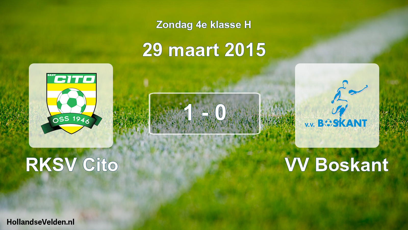 Total number of matches played: RKSV Cito - VV Boskant 1 - 0 (29 March 2015)