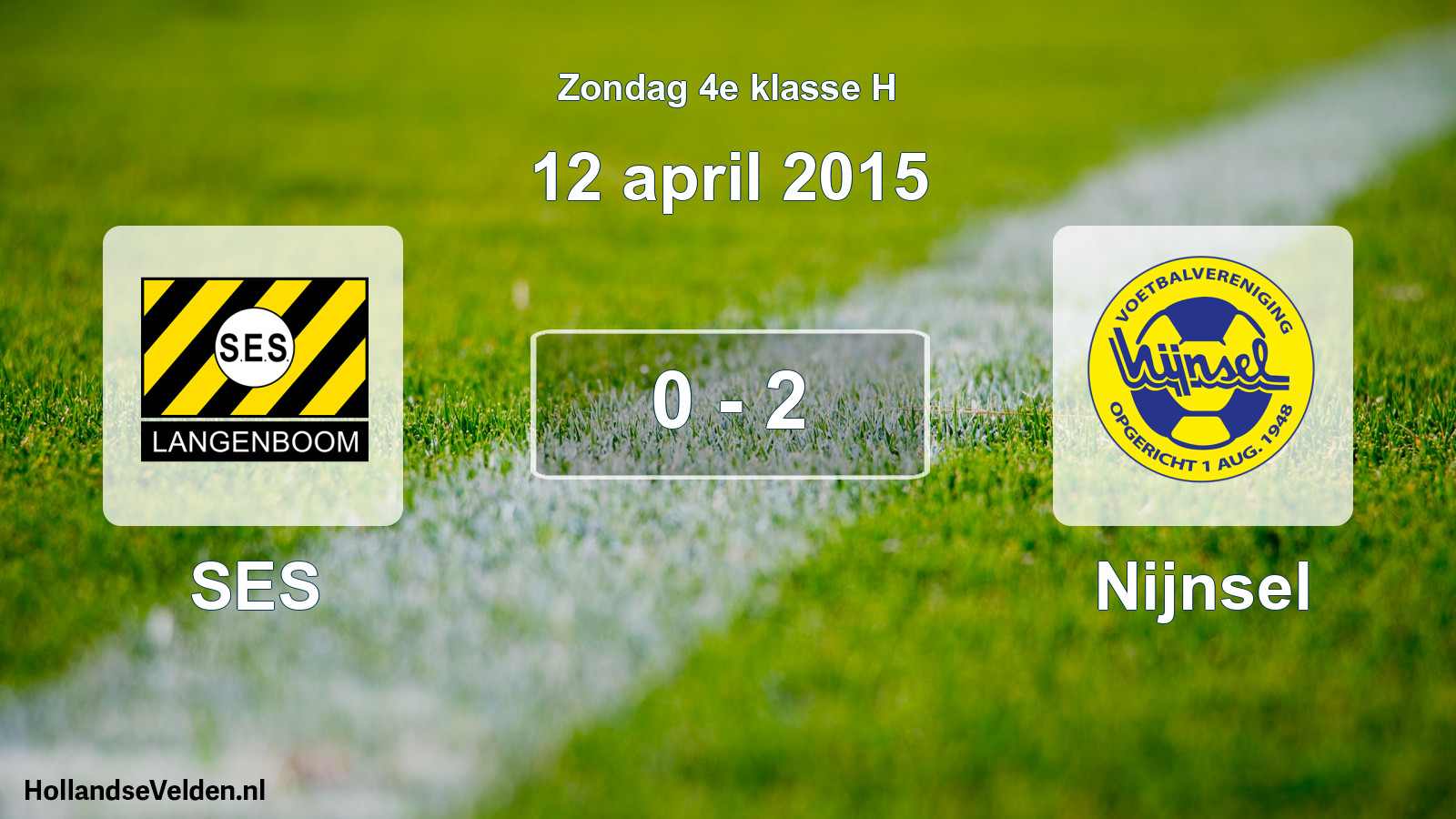 Total number of matches played: SES - Nijnsel 0 - 2 (12 April 2015)