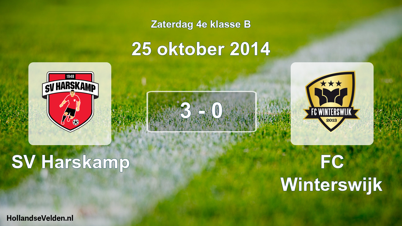 Total number of matches played: SV Harskamp - FC Winterswijk 3 - 0 (25 October 2014)