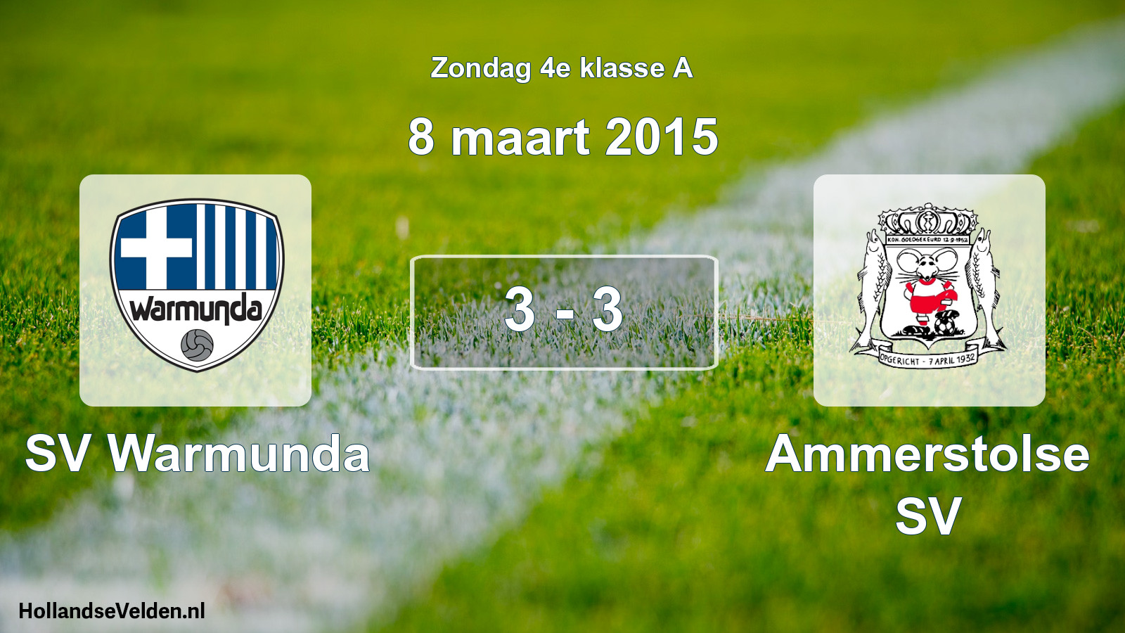 Total number of matches played: SV Warmunda - Ammerstolse SV 3 - 3 (8 March 2015)