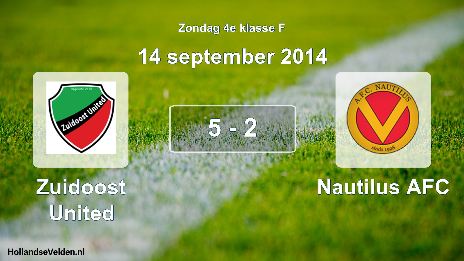 Total number of matches played: Zuidoost United - Nautilus AFC 5 - 2 (14 September 2014)