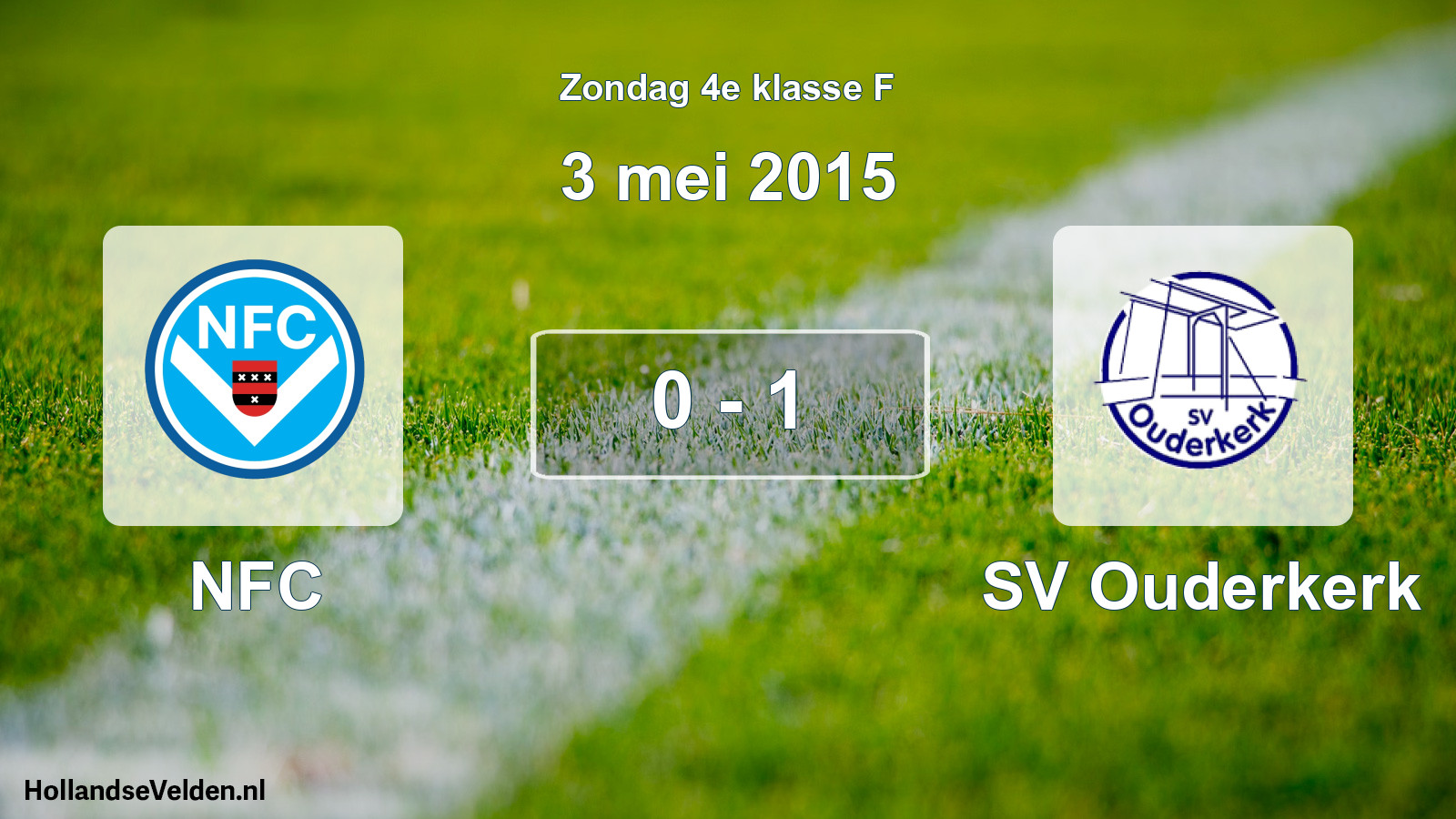 Total number of matches played: NFC - SV Ouderkerk 0 - 1 (3 May 2015)