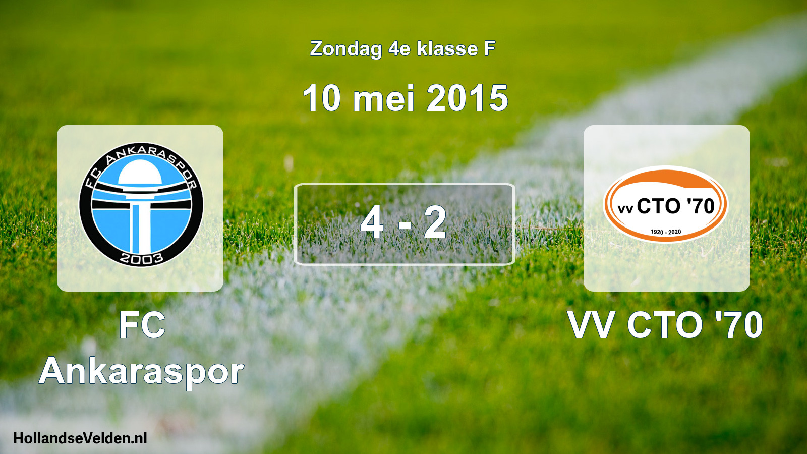 Total number of matches played: FC Ankaraspor - VV CTO '70 4 - 2 (10 May 2015)