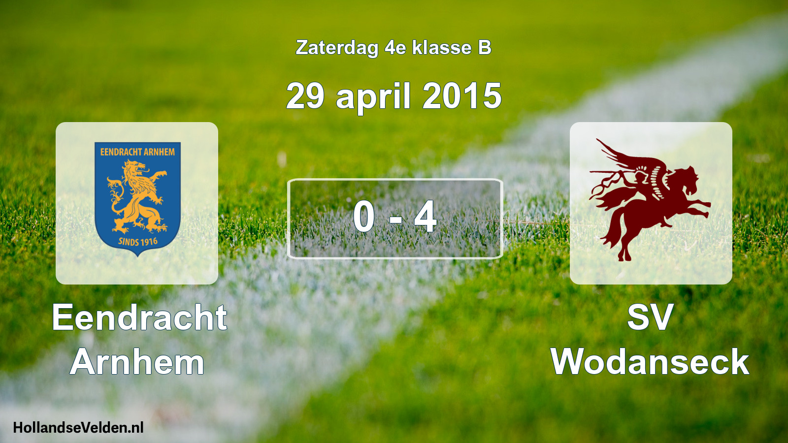 Total number of matches played: Eendracht Arnhem - SV Wodanseck 0 - 4 (29 April 2015)