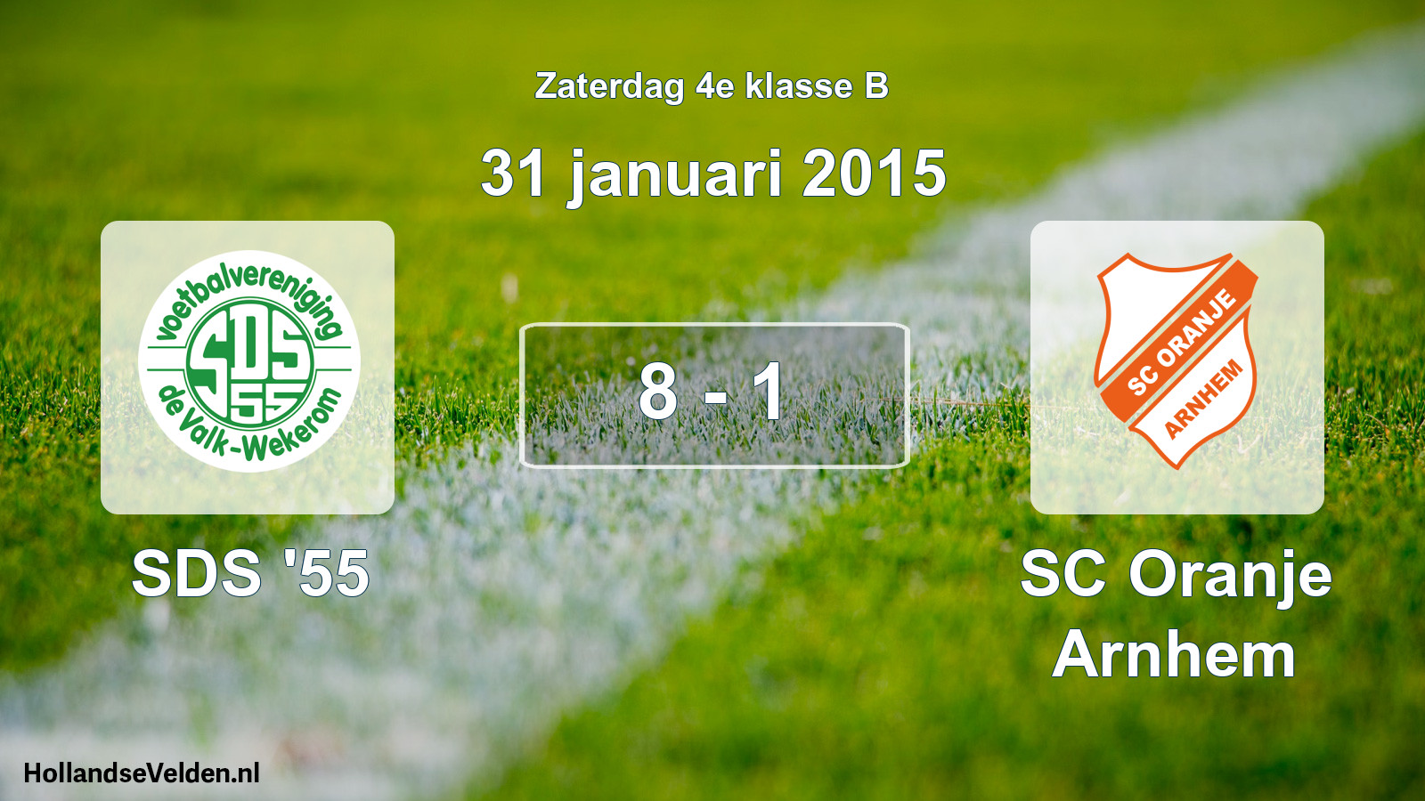 Total number of matches played: SDS '55 - SC Oranje Arnhem 8 - 1 (31 January 2015)