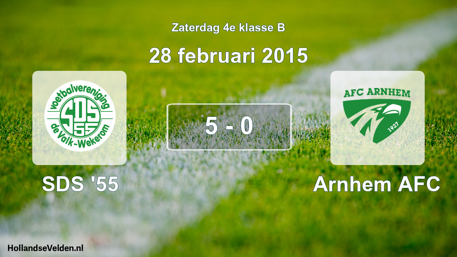 Total number of matches played: SDS '55 - Arnhem AFC 5 - 0 (28 February 2015)