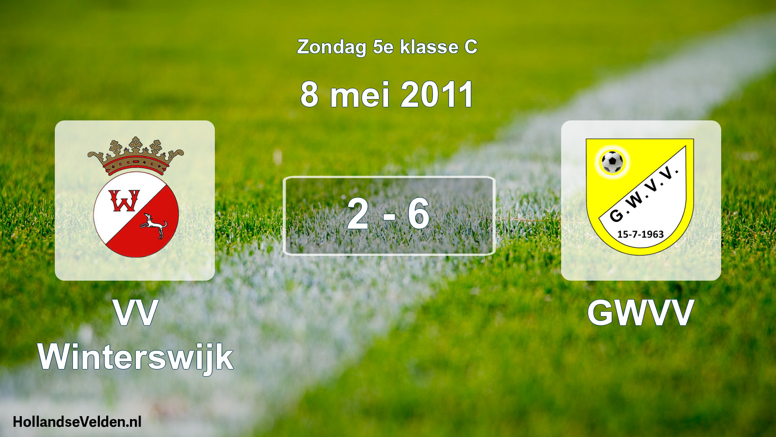 Total number of matches played: VV Winterswijk - GWVV 2 - 6 (8 May 2011)