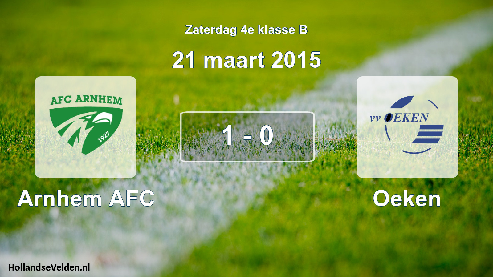 Total number of matches played: Arnhem AFC - Oeken 1 - 0 (21 March 2015)