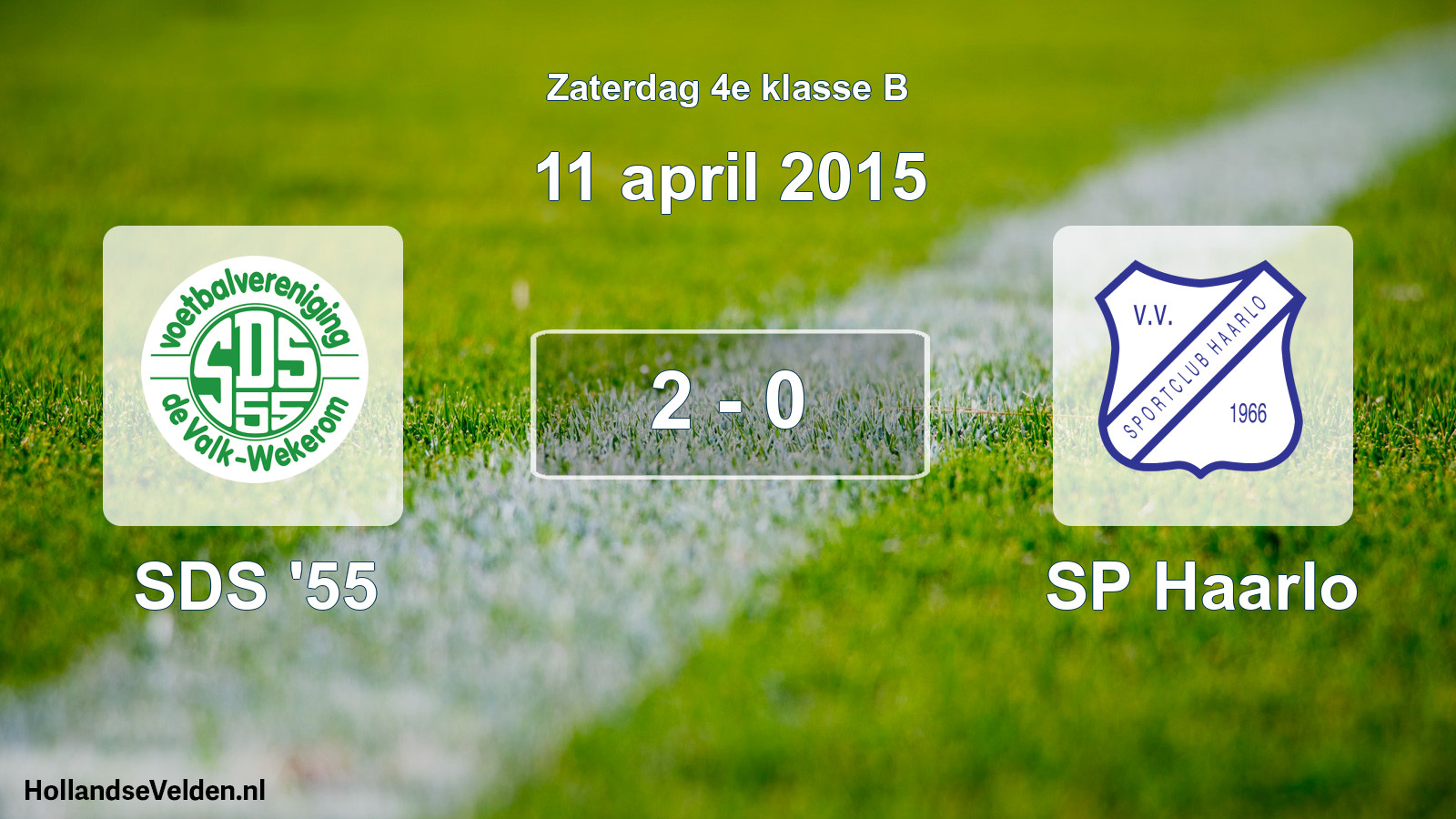 Total number of matches played: SDS '55 - SP Haarlo 2 - 0 (11 April 2015)