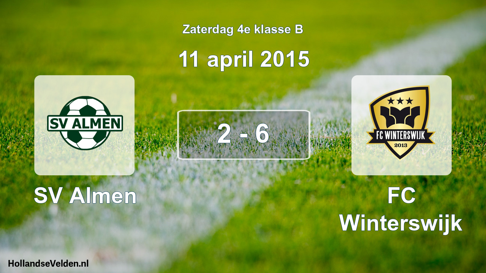 Total number of matches played: SV Almen - FC Winterswijk 2 - 6 (11 April 2015)
