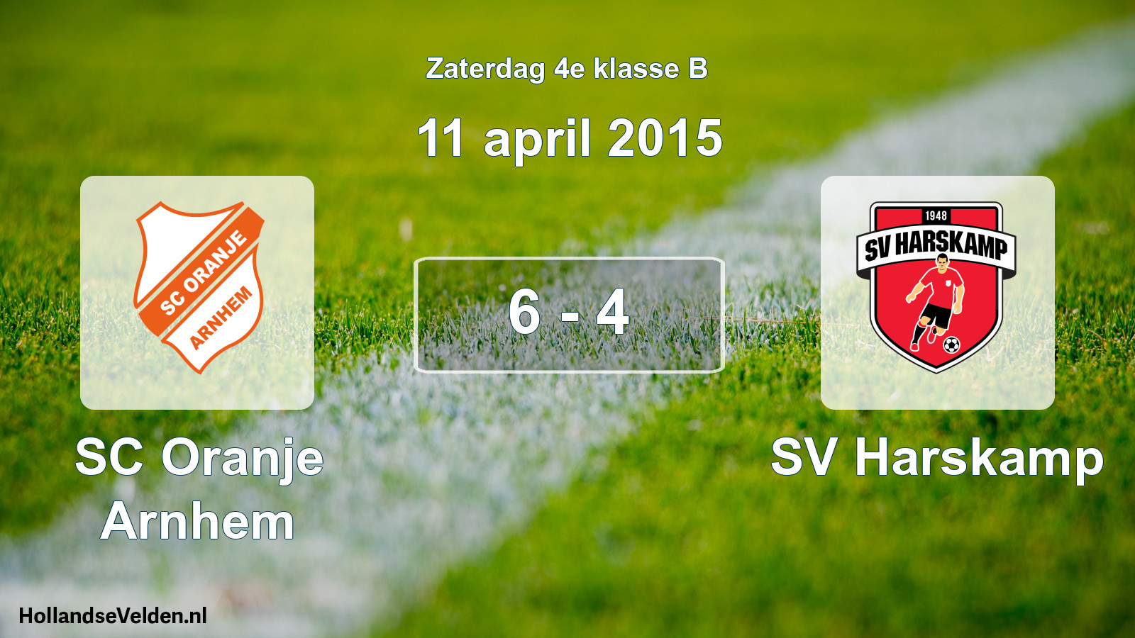 Total number of matches played: SC Oranje Arnhem - SV Harskamp 6 - 4 (11 April 2015)