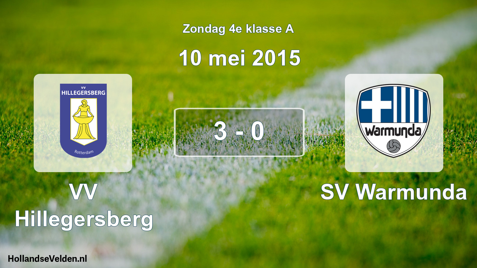 Total number of matches played: VV Hillegersberg - SV Warmunda 3 - 0 (10 May 2015)