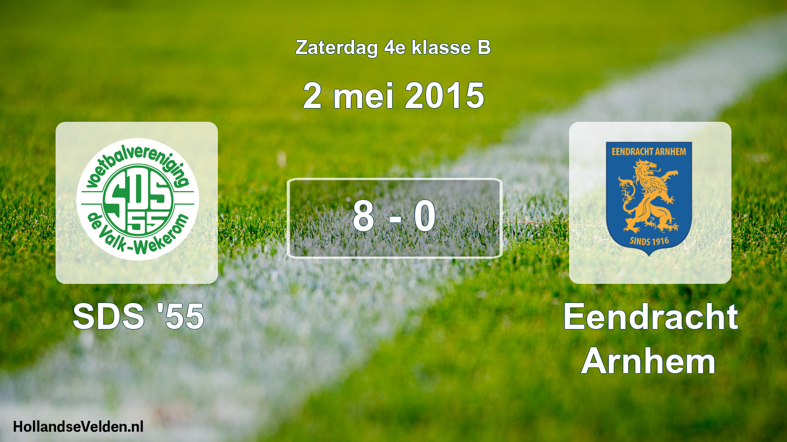 Total number of matches played: SDS '55 - Eendracht Arnhem 8 - 0 (2 May 2015)