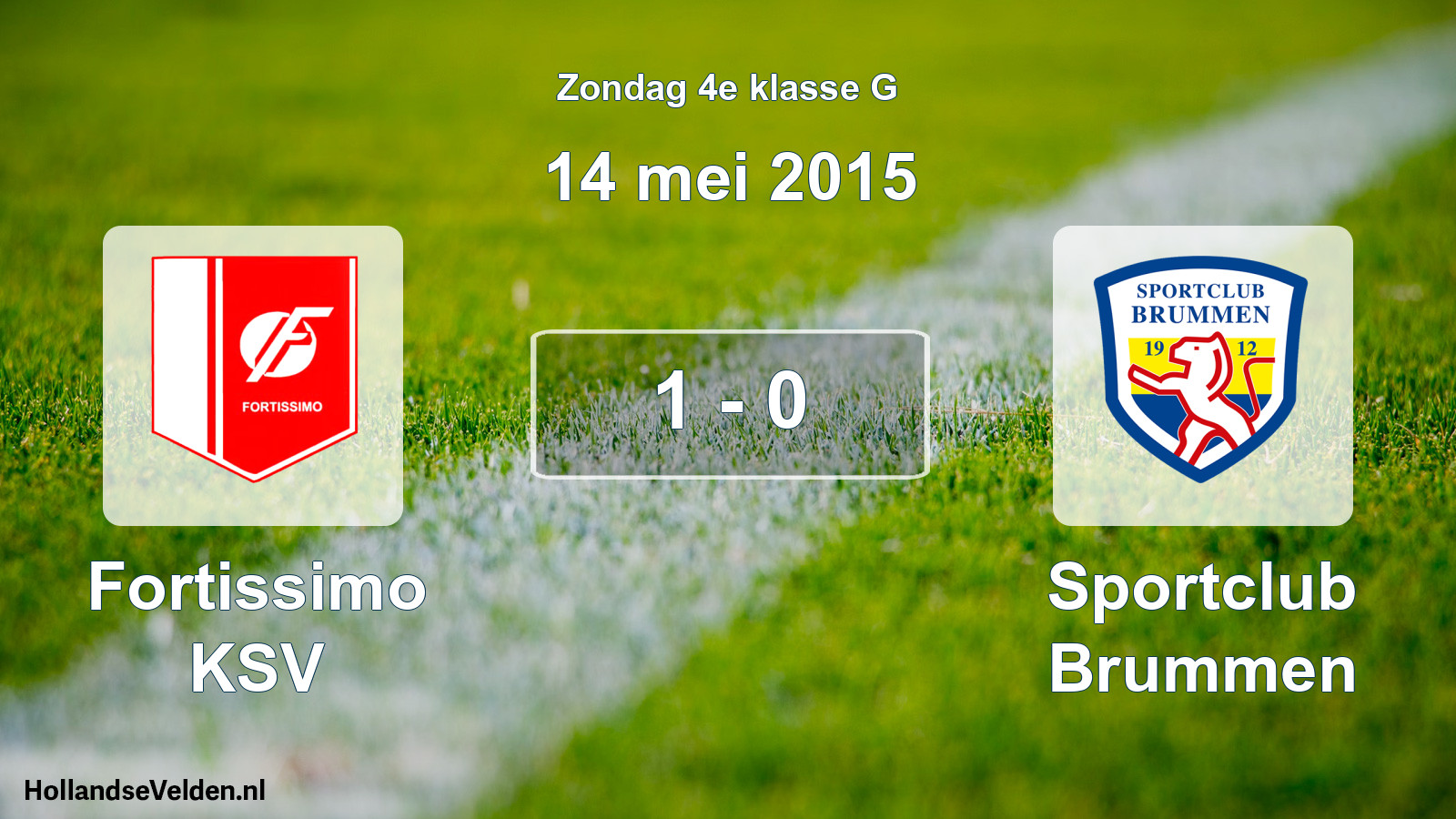 Total number of matches played: Fortissimo KSV - Sportclub Brummen 1 - 0 (14 May 2015)