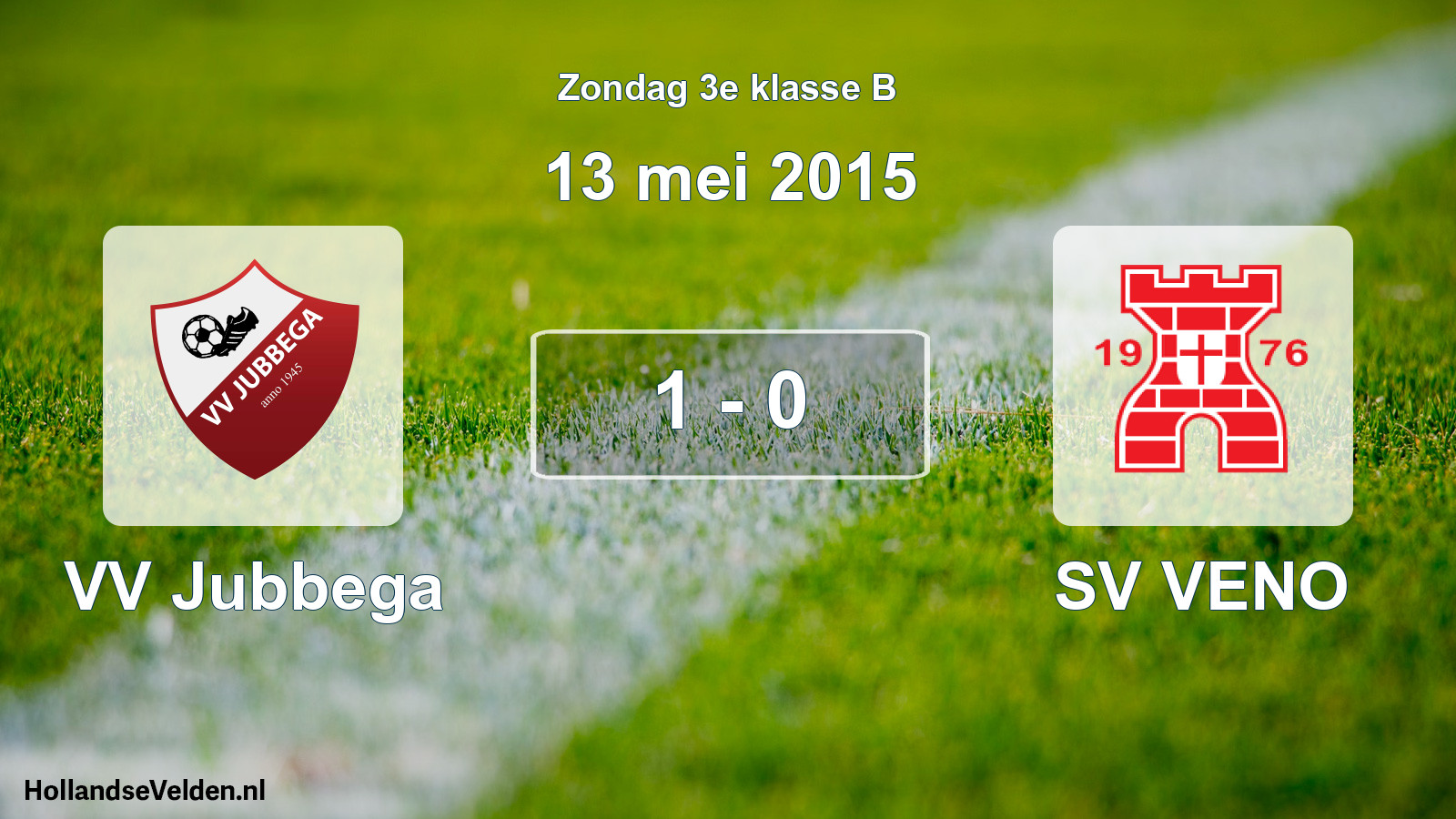 Total number of matches played: VV Jubbega - SV VENO 1 - 0 (13 May 2015)