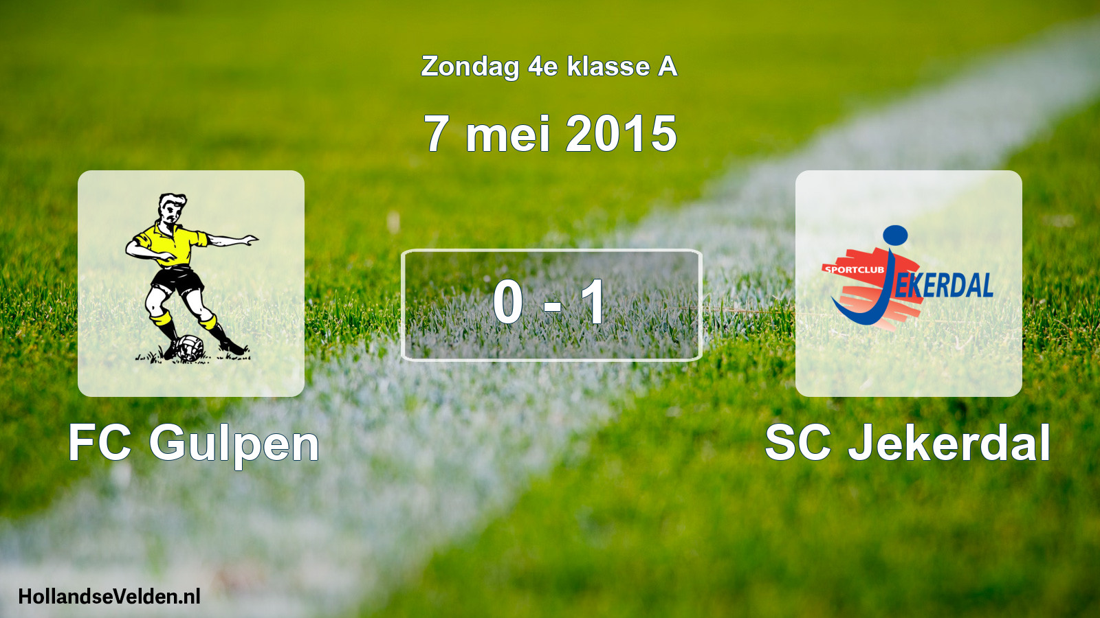 Total number of matches played: FC Gulpen - SC Jekerdal 0 - 1 (7 May 2015)