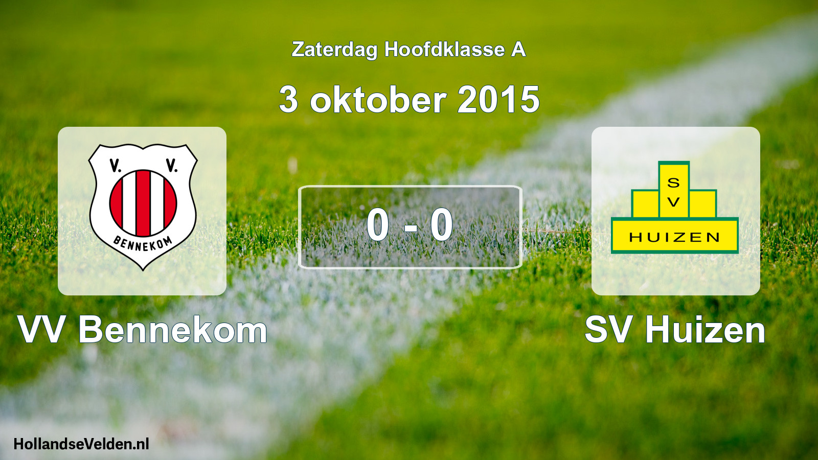 Total number of matches played: VV Bennekom - SV Huizen 0 - 0 (3 October 2015)