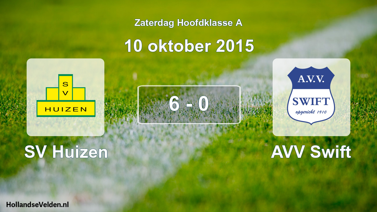 Total number of matches played: SV Huizen - AVV Swift 6 - 0 (10 October 2015)