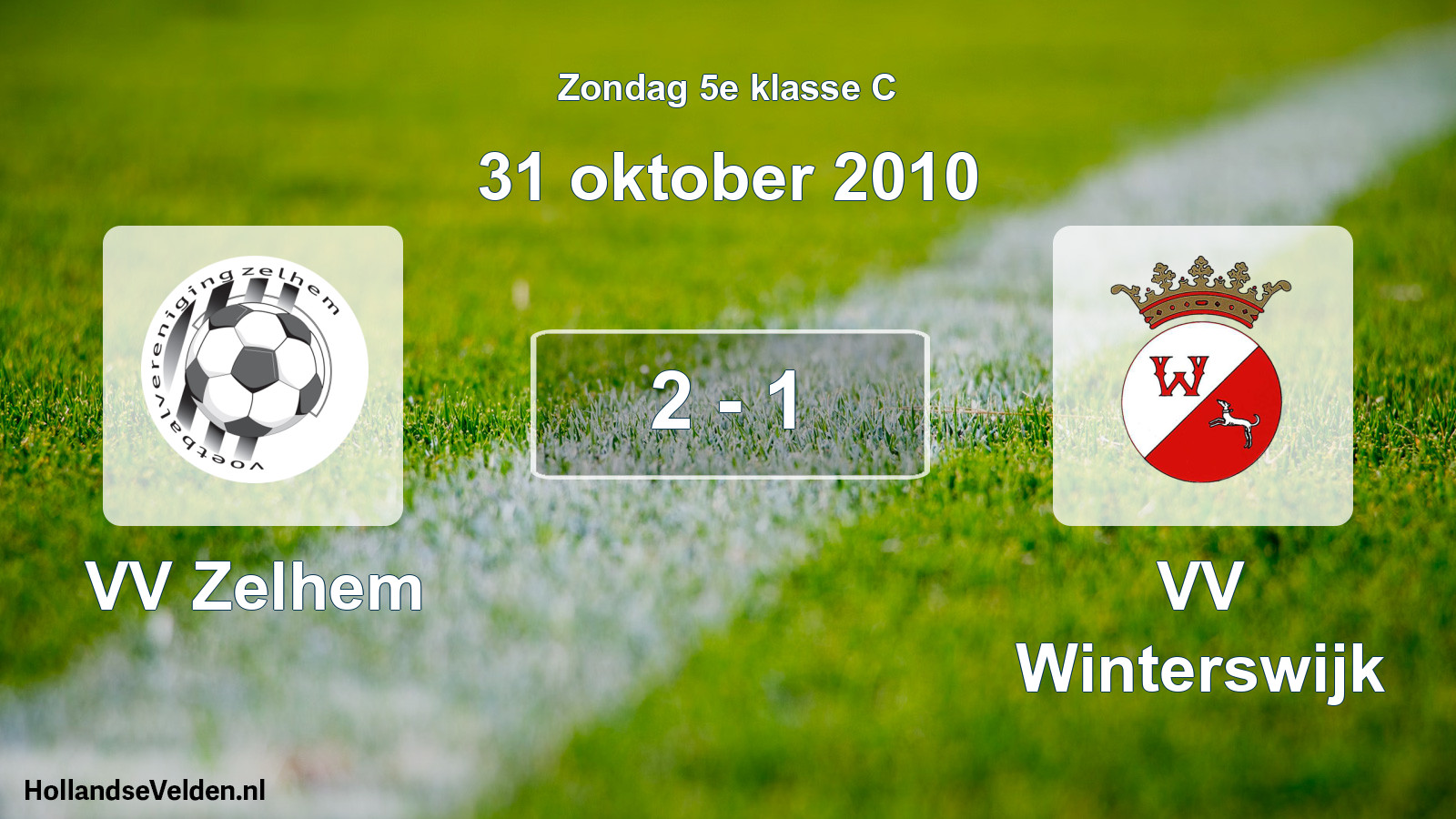 Total number of matches played: VV Zelhem - VV Winterswijk 2 - 1 (31 October 2010)