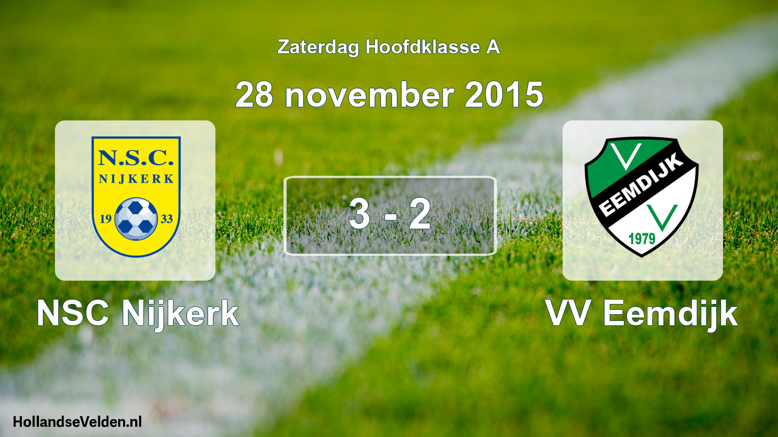 Total number of matches played: NSC Nijkerk - VV Eemdijk 3 - 2 (28 November 2015)
