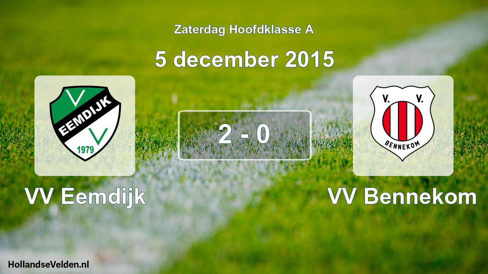 Total number of matches played: VV Eemdijk - VV Bennekom 2 - 0 (5 December 2015)