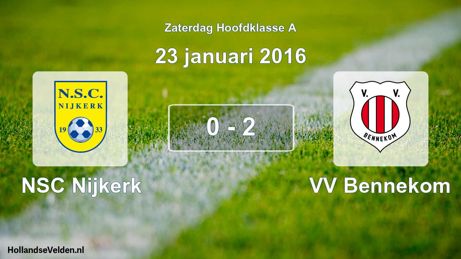 Total number of matches played: NSC Nijkerk - VV Bennekom 0 - 2 (23 January 2016)