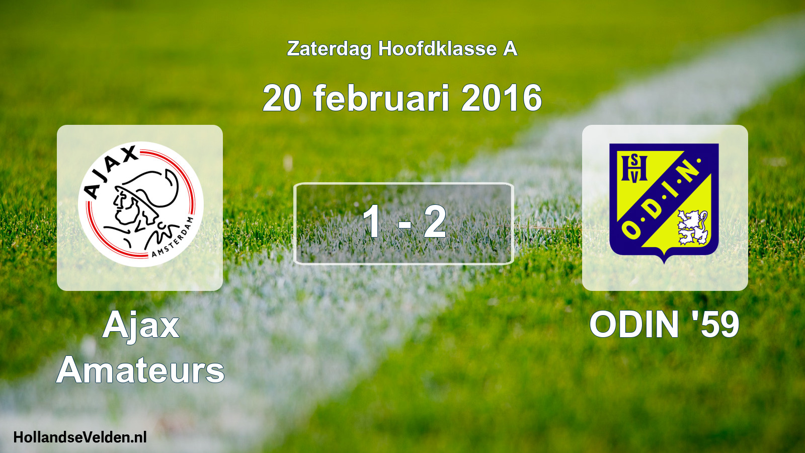 Total number of matches played: Ajax Amateurs - ODIN '59 1 - 2 (20 February 2016)