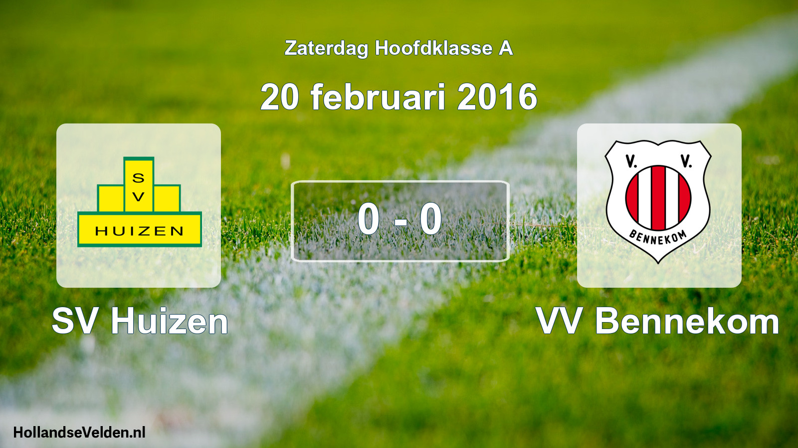 Total number of matches played: SV Huizen - VV Bennekom 0 - 0 (20 February 2016)