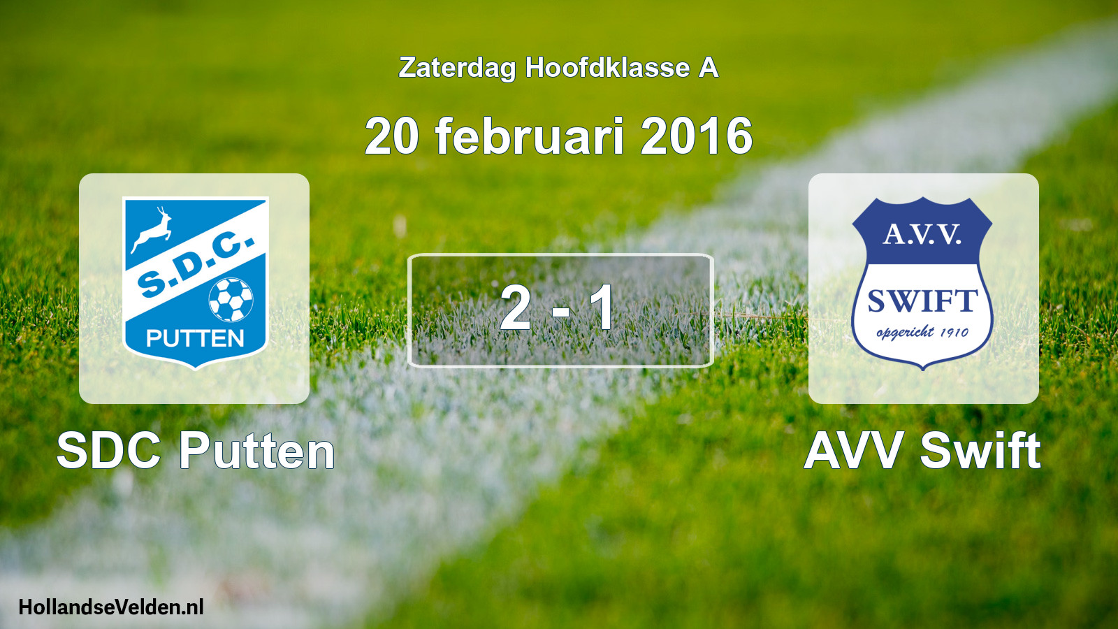 Total number of matches played: SDC Putten - AVV Swift 2 - 1 (20 February 2016)